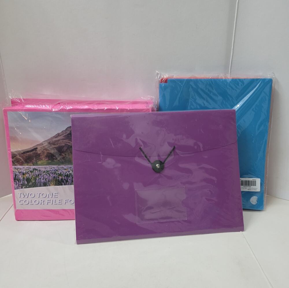 Office School Folder Bundle 50 Pack 12 Plastic Folders Accordion Organizer
